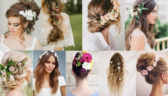 alt="floral hairstyle,flowers on hair,beautiful hairstyles,party hair,hair dress,hair dressing tips"