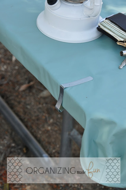 Picnic table clips for camping :: OrganizingMadeFun.com