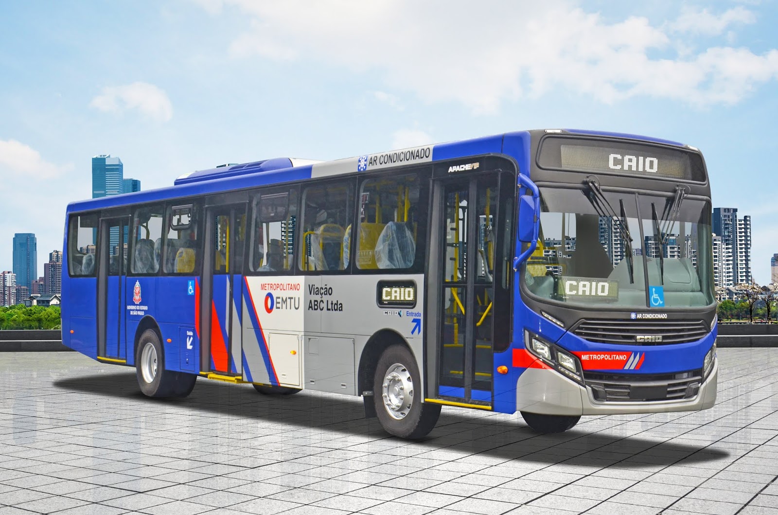SP: Primeiros ônibus zero km com ar-condicionado da Área 5 da EMTU passam por preparação final para início de operação 1 Apache VIp para ABC Paulista