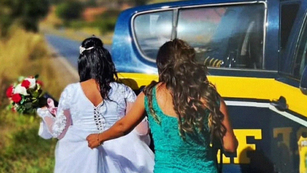 PRF dá carona a noiva após carro quebrar a caminho do casamento no DF