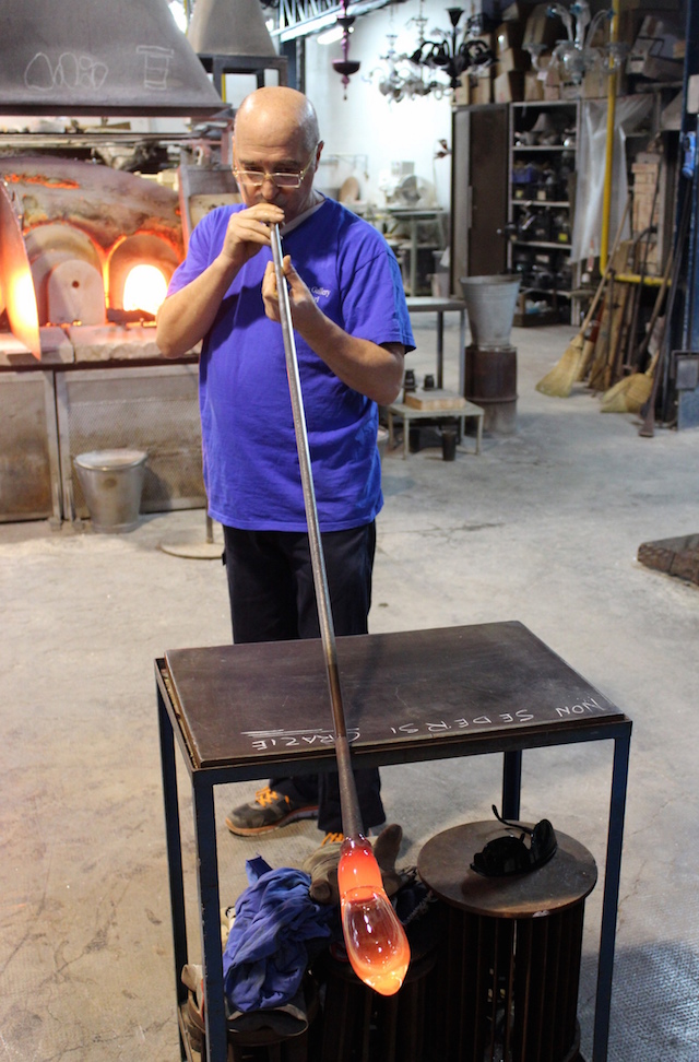 Visit of a glass factory in Murano, Venice Murano, Venice, Italy - Glass Blower