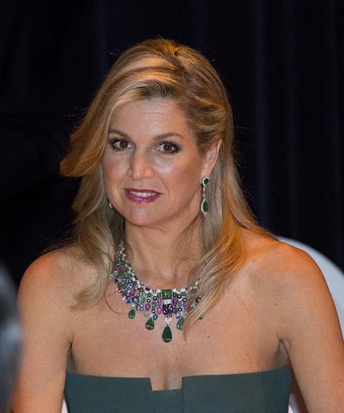 Queen Maxima wore Valentino Garavani Gown, Queen Mathilde wore Jan Taminiau Gown