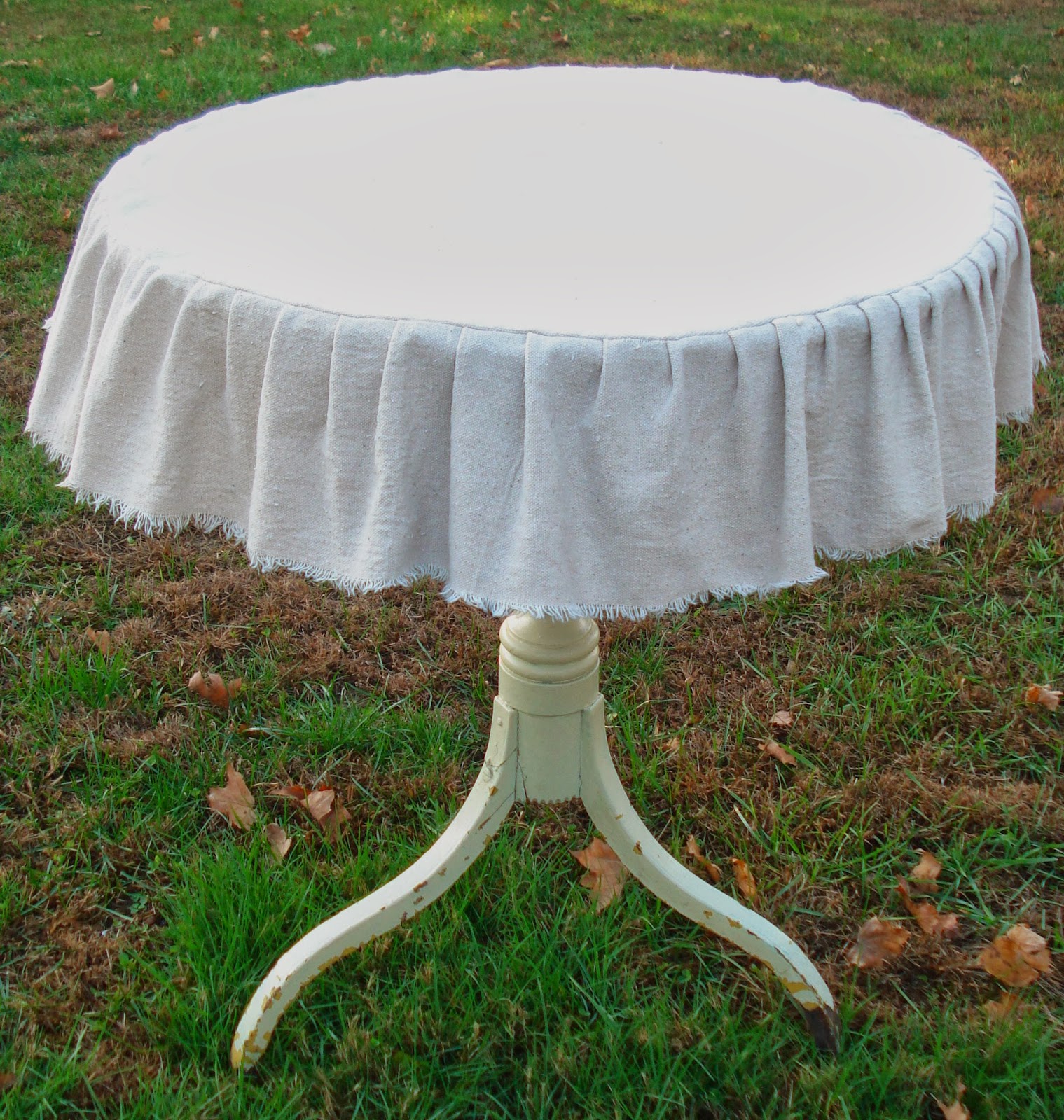 Cricket Acres Studio Winter Slipcover for a Summer Table