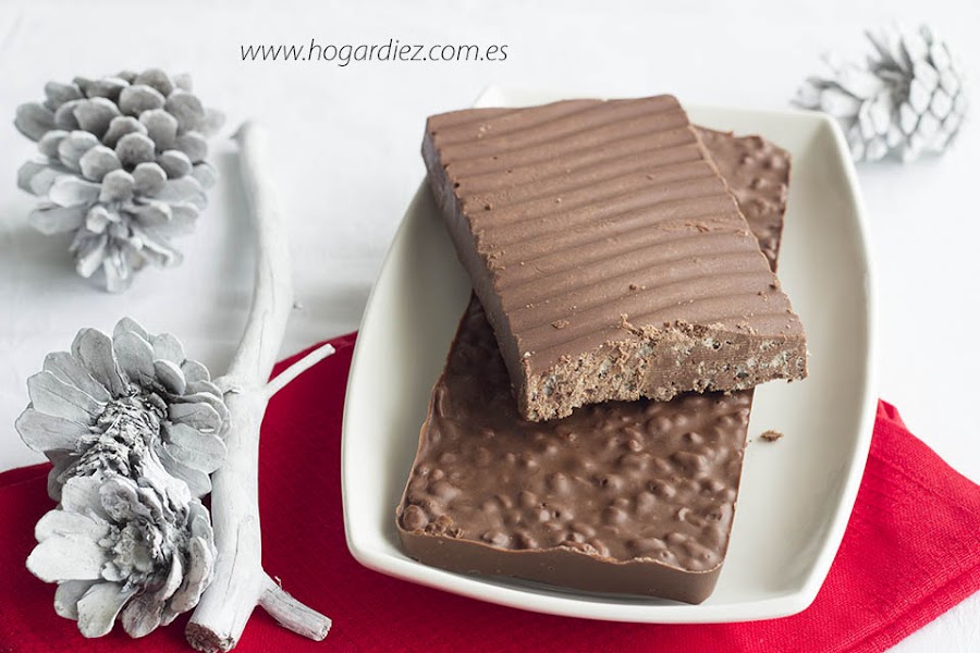 Turrón casero de chocolate