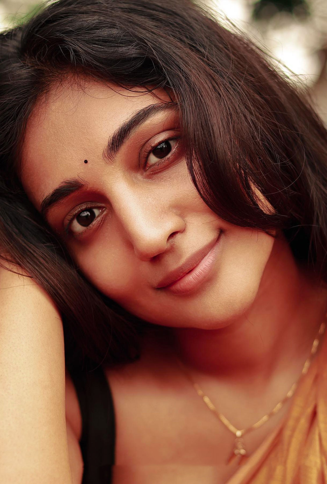 Bommu Lakshmi In orange cotton Saree Hot Photos