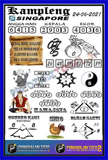 Prediksi Syair Sgp 24 Juni 2021 Syair Togel Sgp Pangkalantoto