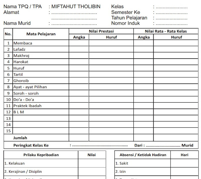 ARD DESO Aplikasi Rapot TPQ TPA edisi terbaru ARD DESO ARD DESO Aplikasi Rapot TPQ TPA edisi terbaru ARD DESO