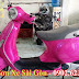 Mẫu sơn xe Vespa LX 125 màu hồng candy cực đẹp