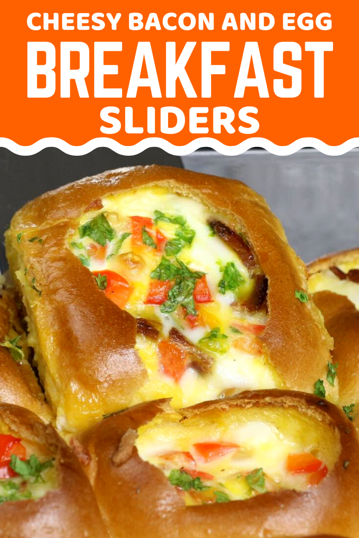 Cheesy Bacon And Egg Breakfast Sliders