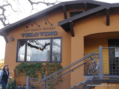 exterior of Clif Family Velo Vino Tasting Room in St. Helena, California