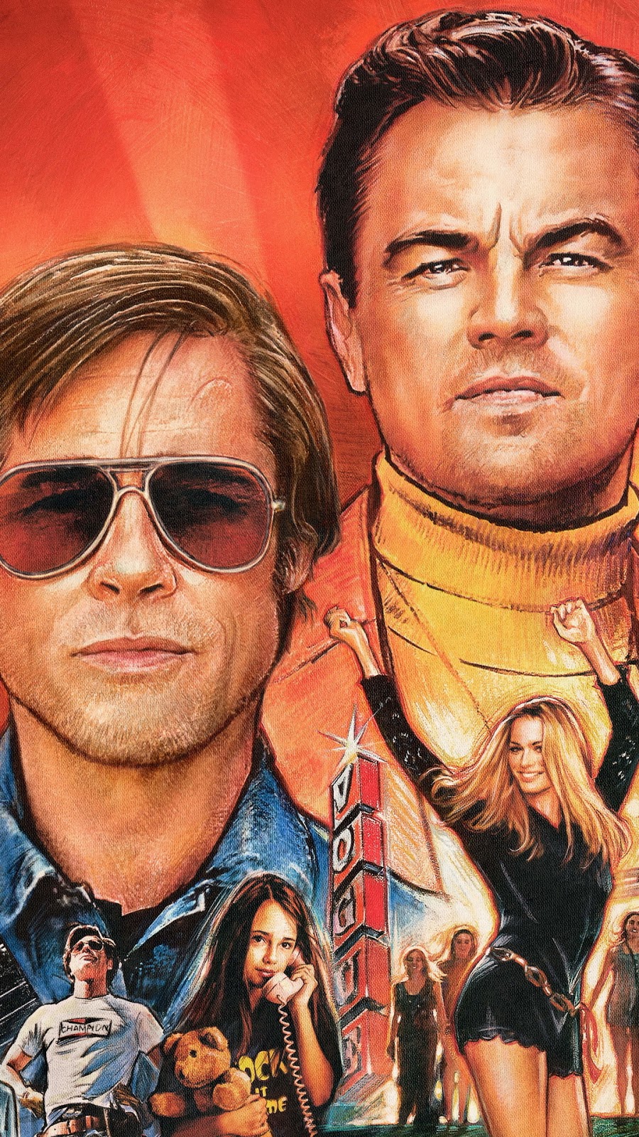 Once Upon A Time In Hollywood Mobile wallpaper,Brad Pitt, Leonardo