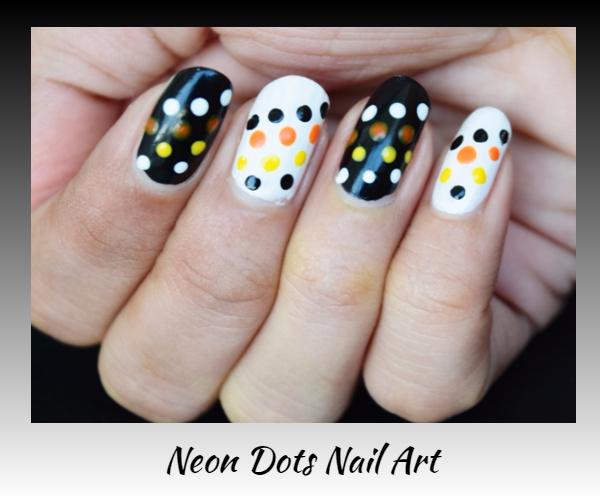 Easy Neon Bolt Nail Art Youtube