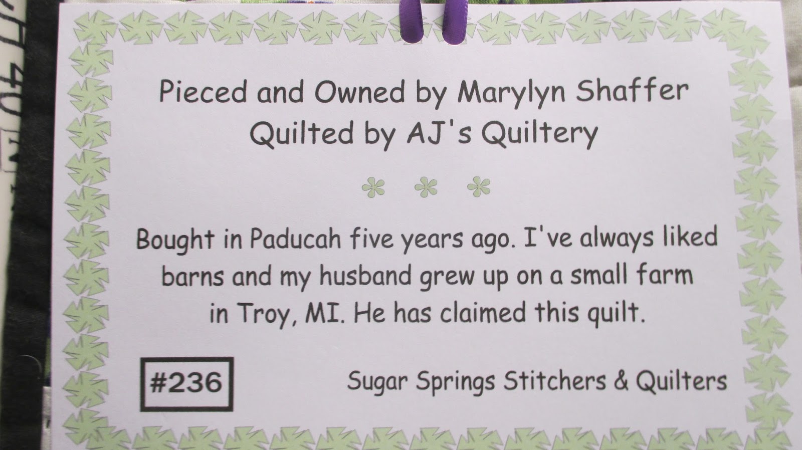 The Literate Quilter 2015 West Branch, MI Quilt Walk More Quilts!