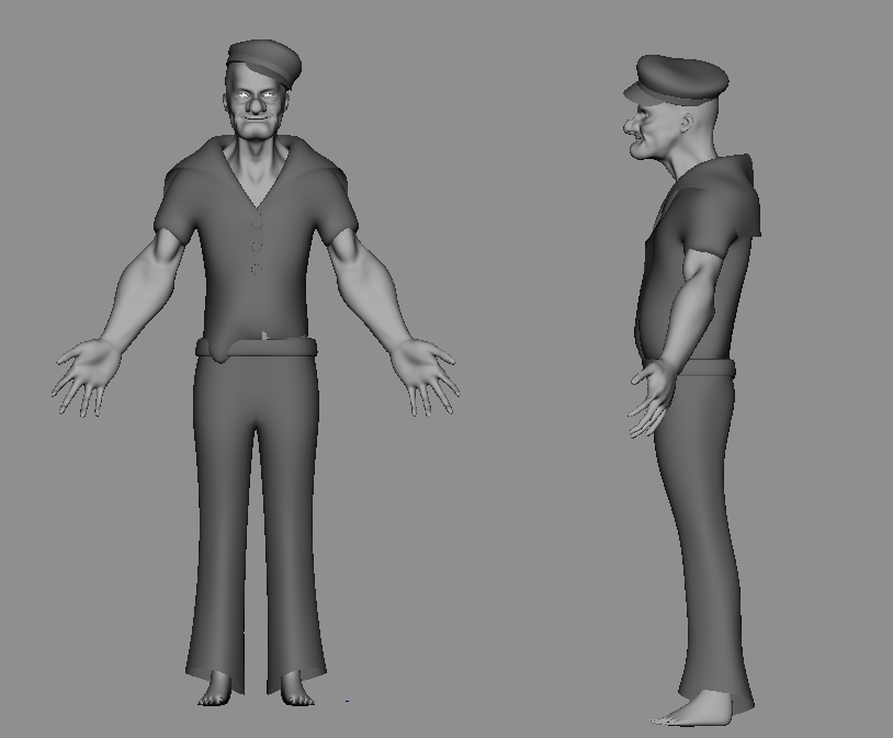 Tim Murphy 3D Artist Blog: WIP_Realistic Popeye