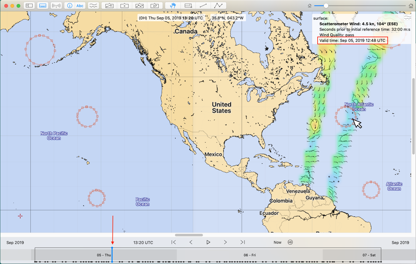 David Burch Navigation Blog: Frequency of ASCAT Data at a Specific Position