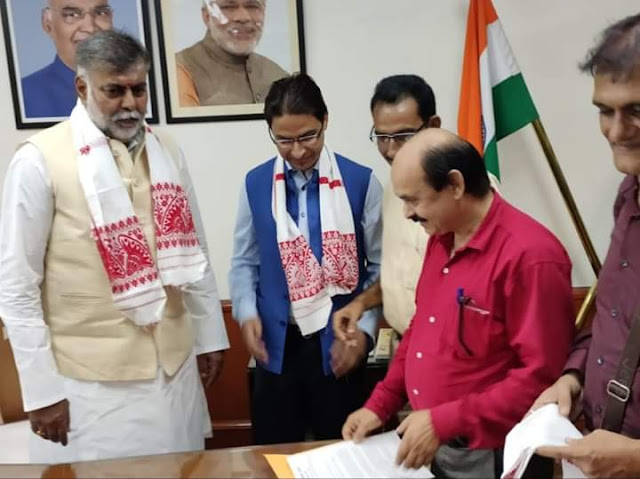 Darjeeling MP Raju Bista and Delegation with Cultural Minister Prahlad Singh Patel