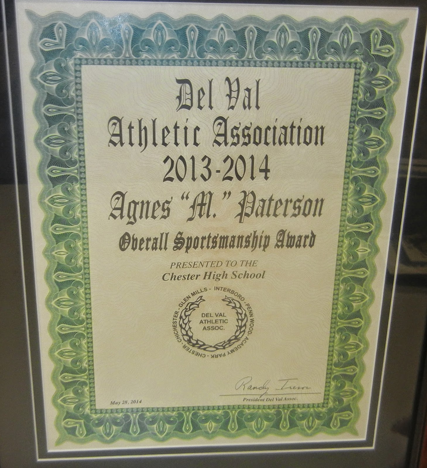 Ms. B The Good News Chester High School receives Overall