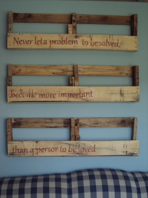 DIY Wooden Pallet Shelves with Storage Pallet Furniture Ideas