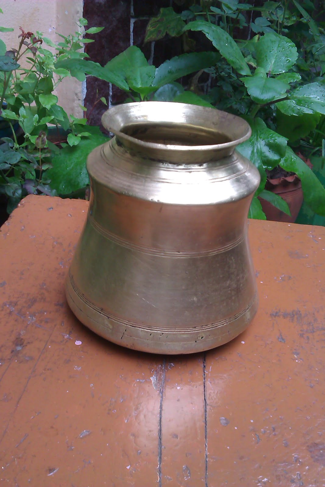 Vikki Antiques Antique Hyderabad brass kitchen utensil.