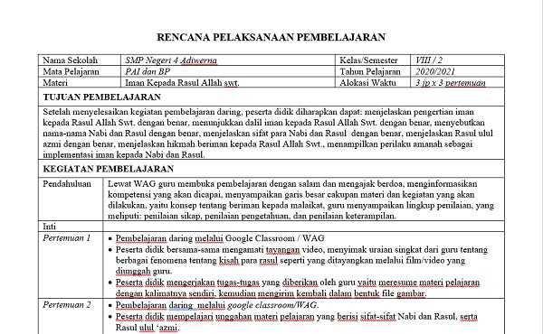 Materi Iman Kepada Rasul Allah SWT