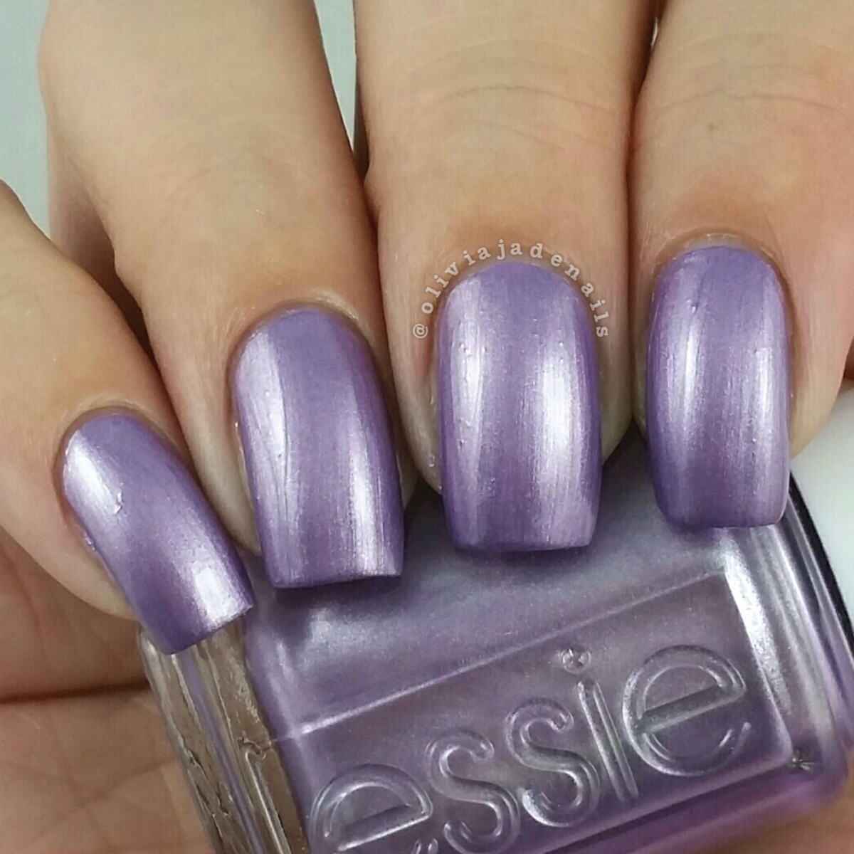 Essie Violet Auction swatched by Olivia Jade Nails