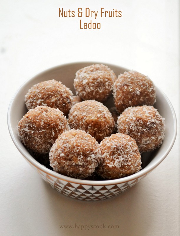 Nuts and Dry Fruits Ladoo Recipe Nuts Bliss Balls with dates Energy