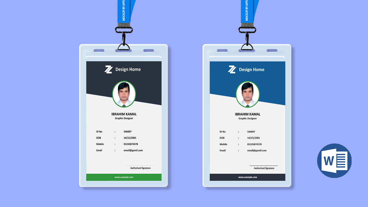 How Create Employee ID Card in Microsoft Word - The Graphic Home Pertaining To Employee Card Template Word