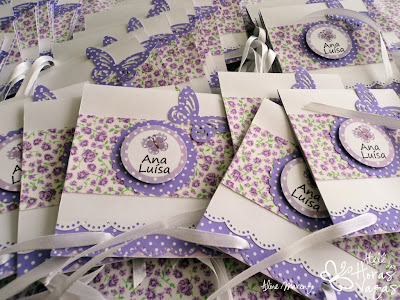 convite personalizado tecido floral jardim encantado borboleta lilás