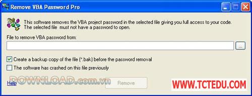 Phần mềm Remove VBA Password