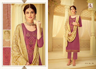 Alok Suits Roop Viscos Upada  Embroidered Salwar Kameez Wholesaler