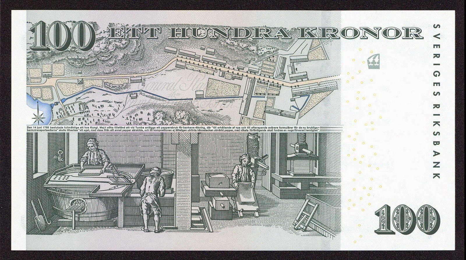 Sweden 100 Swedish Krona commemorative banknote 250th anniversary of ...