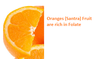 Health Benefits of Oranges (Santra) are rich in Folate
