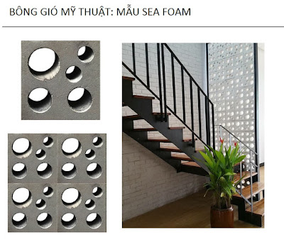 Bông gió mỹ thuật mẫu Sea Foam