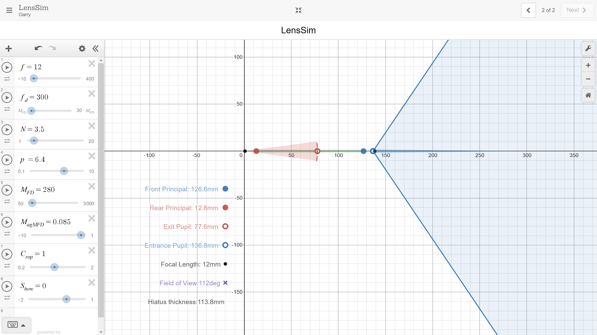 Grayheron Photography Lens Simulator