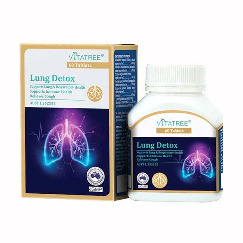 [GIÁ ĐẶC BIỆT] Vitatree Viên uống hỗ trợ thải độc phổi Lung Detox 60 viên