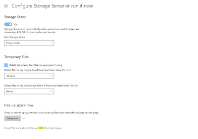 Storage sense