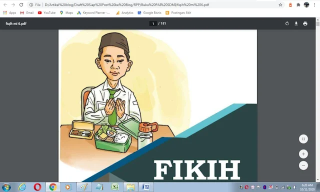 Buku fikih kelas 6 sd/mi sesuai kma 183 tahun 2019