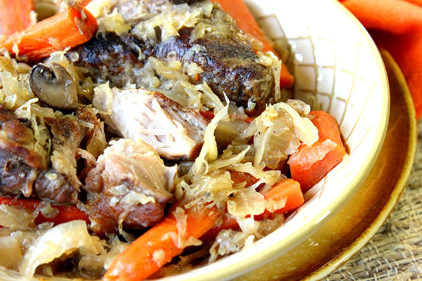 Kudos Kitchen By Renee SlowCooker Pork Ribs and Sauerkraut for