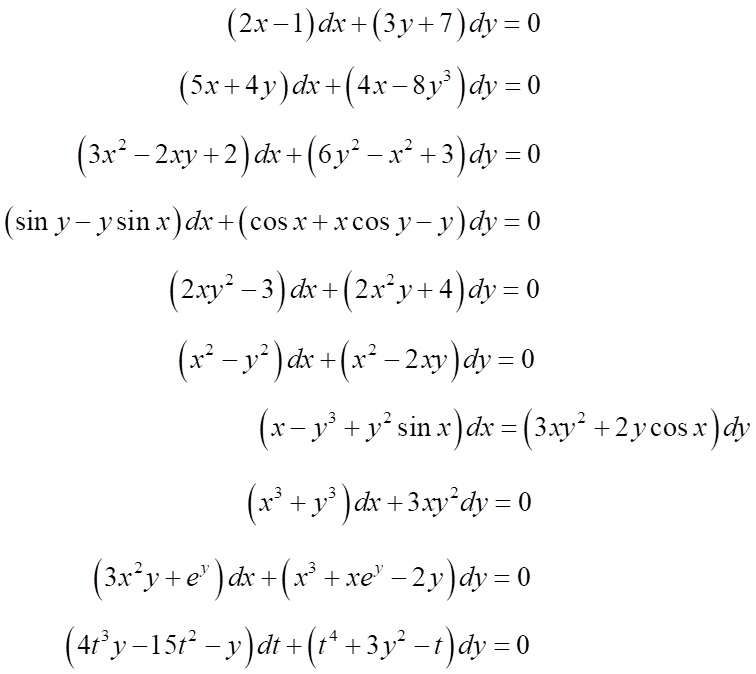 Penyelesaian Persamaan Diferensial Eksak dan Tak Eksak