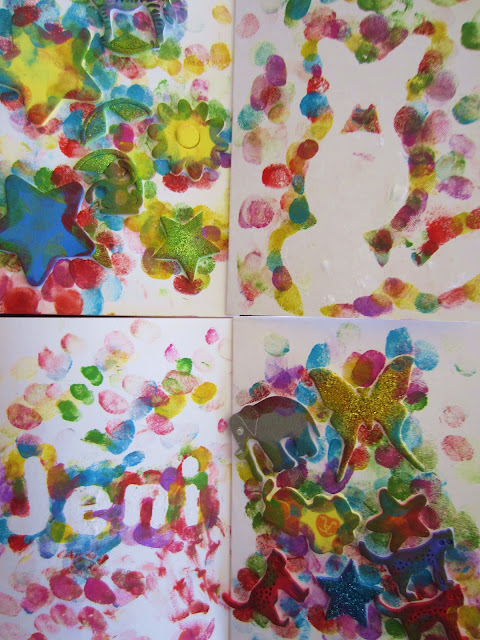 Learn with Play at Home: Sticker Resist Fingerprint Art/Cards