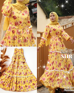 Dress Flower Susun 02 - Pakaian Islami 