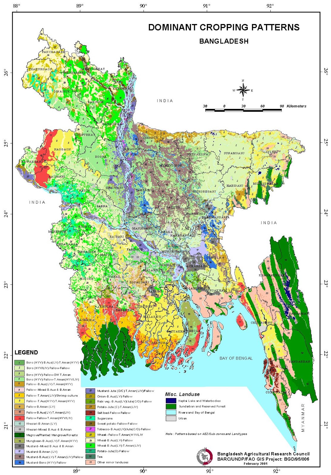 Cropping Pattern Map Bangladesh