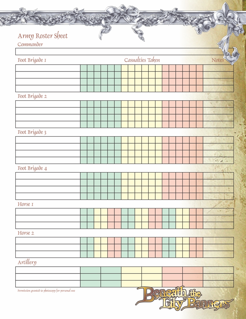 BLB2 roster sheet - League Of Augsburg - Fighting Talk