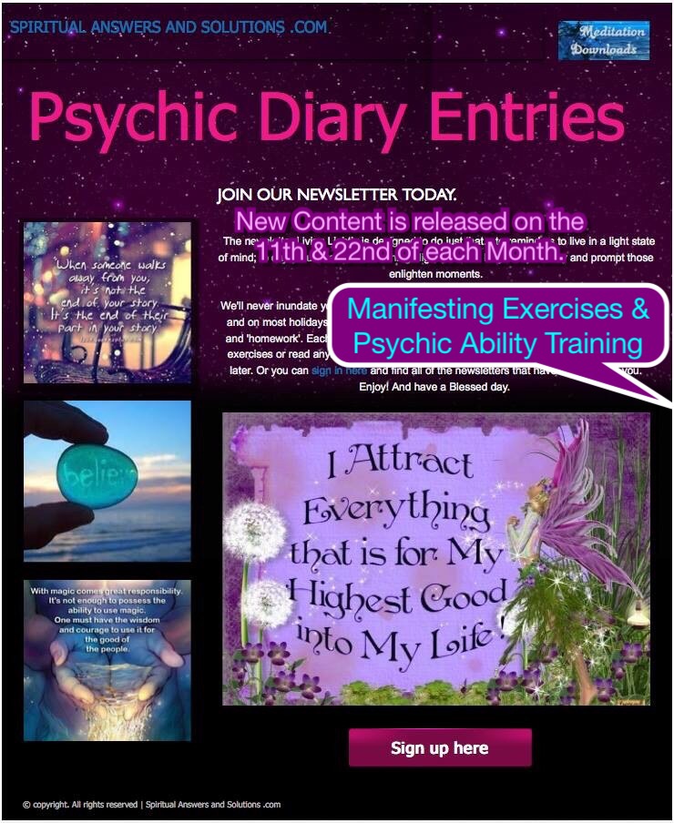 Diary Entries of a Psychic