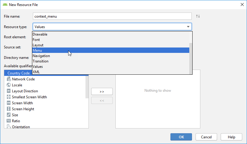 TutorialsBuzz: Android Context Menu In Kotlin