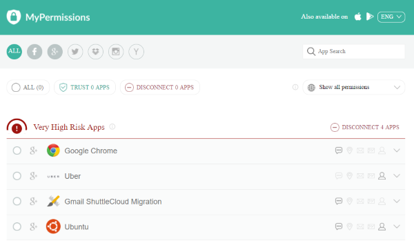 Chrome 的 MyPermissions 隐私清理器