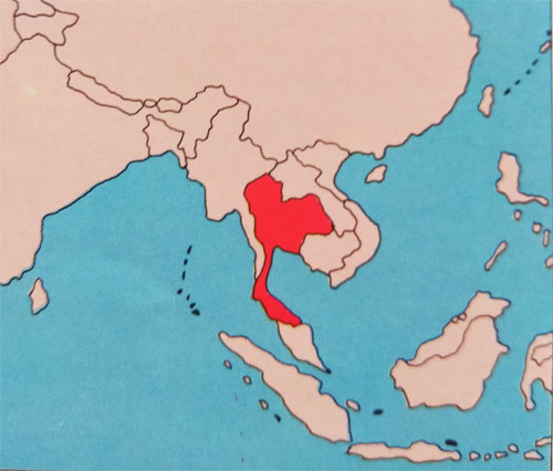 Gambar Peta letak negara Thailand