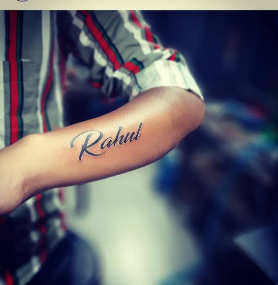 rahul name tattoo design