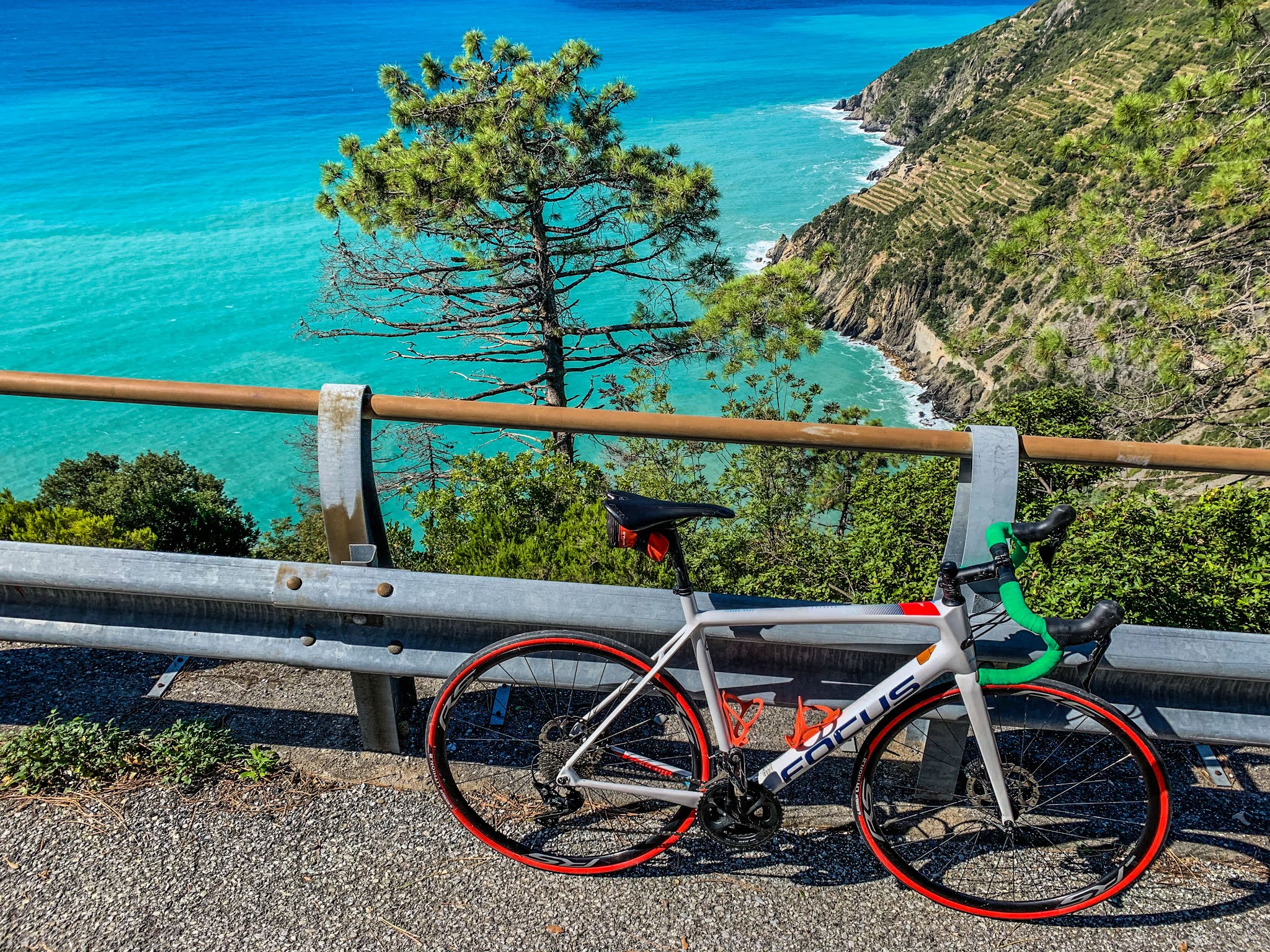 cycling cinque terre carbon road bike rental in riomaggiore