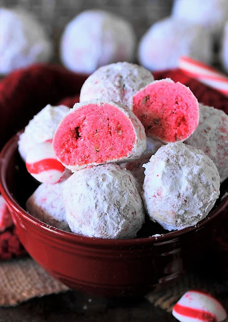 Inside of Peppermint Snowball Cookies Image